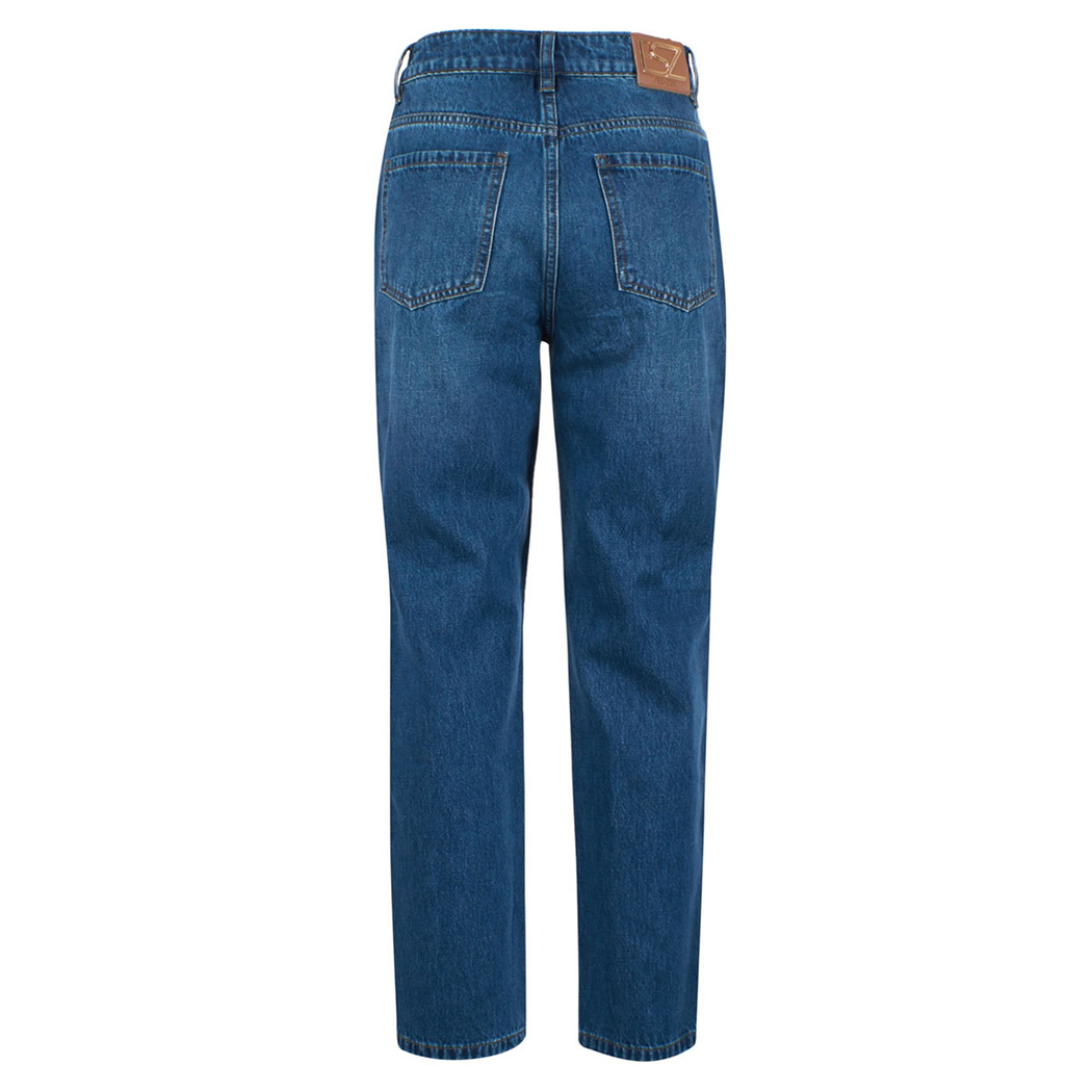 YES ZEE JEANS DONNA 5 TASCHE VITA ALTA CROPPED MOM FIT PANTS 5 TASCHE P337/P705