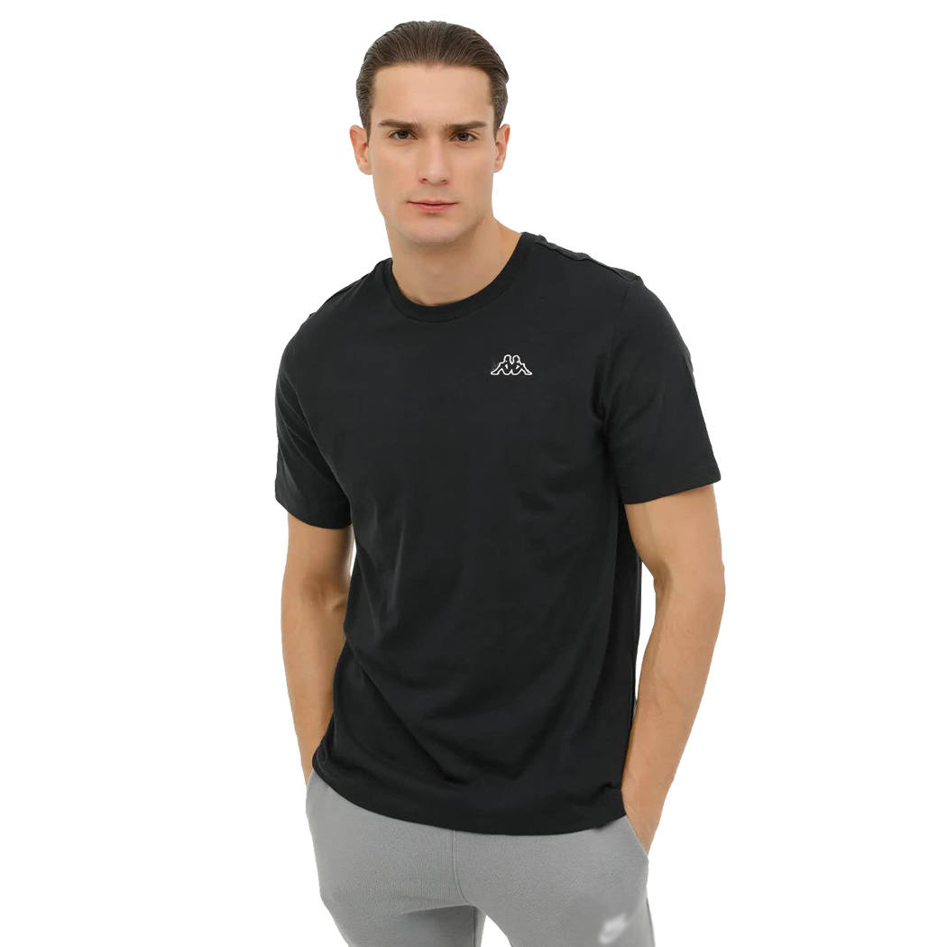 KAPPA CAFERS T-SHIRT UOMO MAGLIA COTONE JERSEY SPORT REGULAR FIT LOGO 304J150