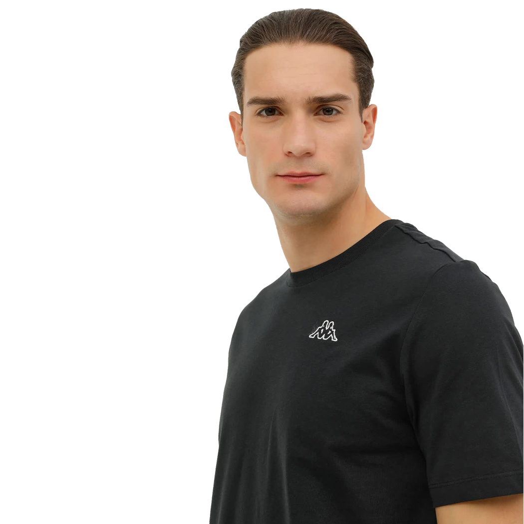KAPPA CAFERS T-SHIRT UOMO MAGLIA COTONE JERSEY SPORT REGULAR FIT LOGO 304J150