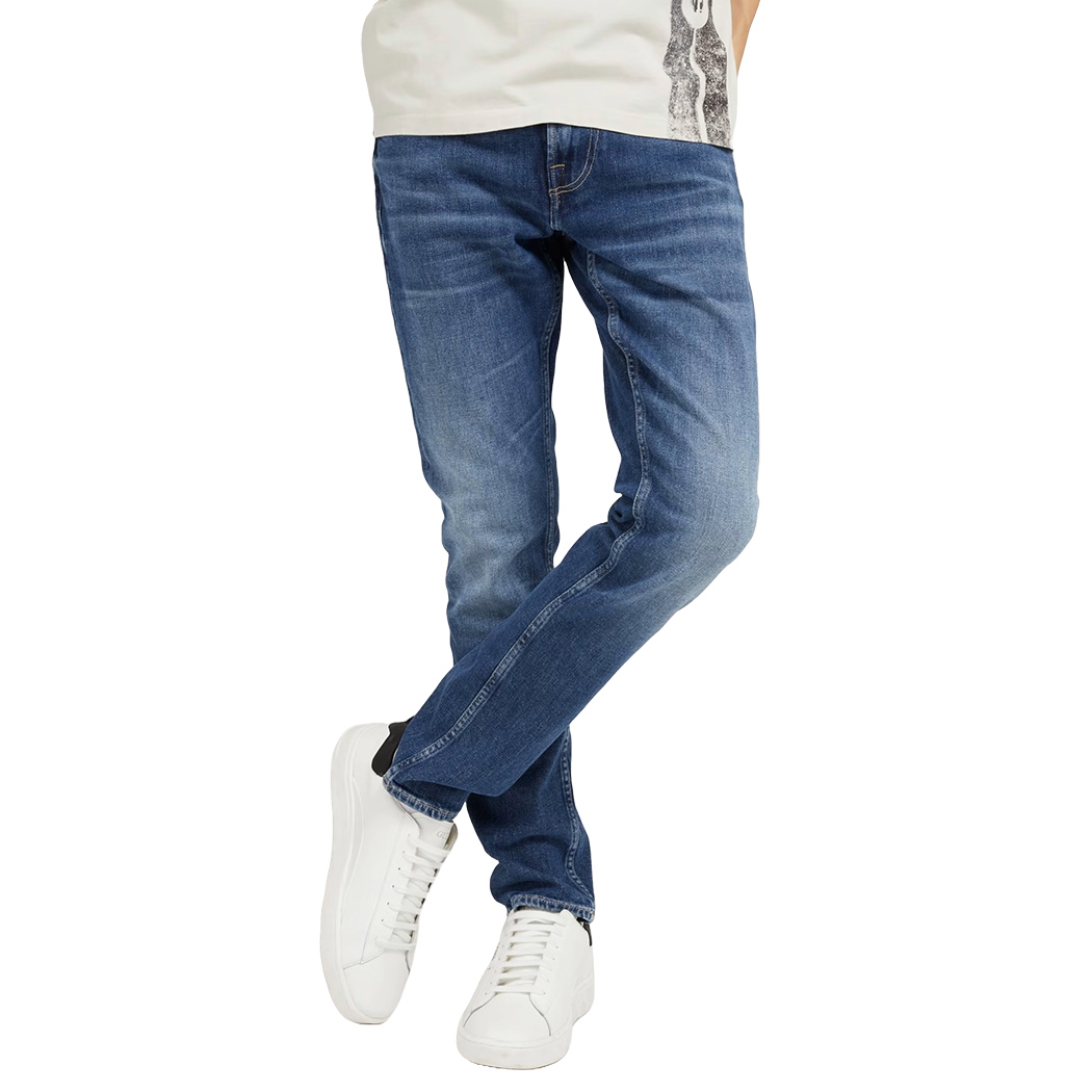 GUESS JEANS UOMO MIAMI PANTALONI SKINNY DENIM SLIM COTONE STRETCH M2YAN1D4Q42