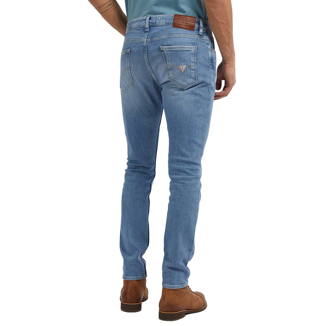 GUESS JEANS SKINNY MIAMI PANTALONI DENIM SLIM UOMO COTONE STRETCH M2YAN1D4Q43