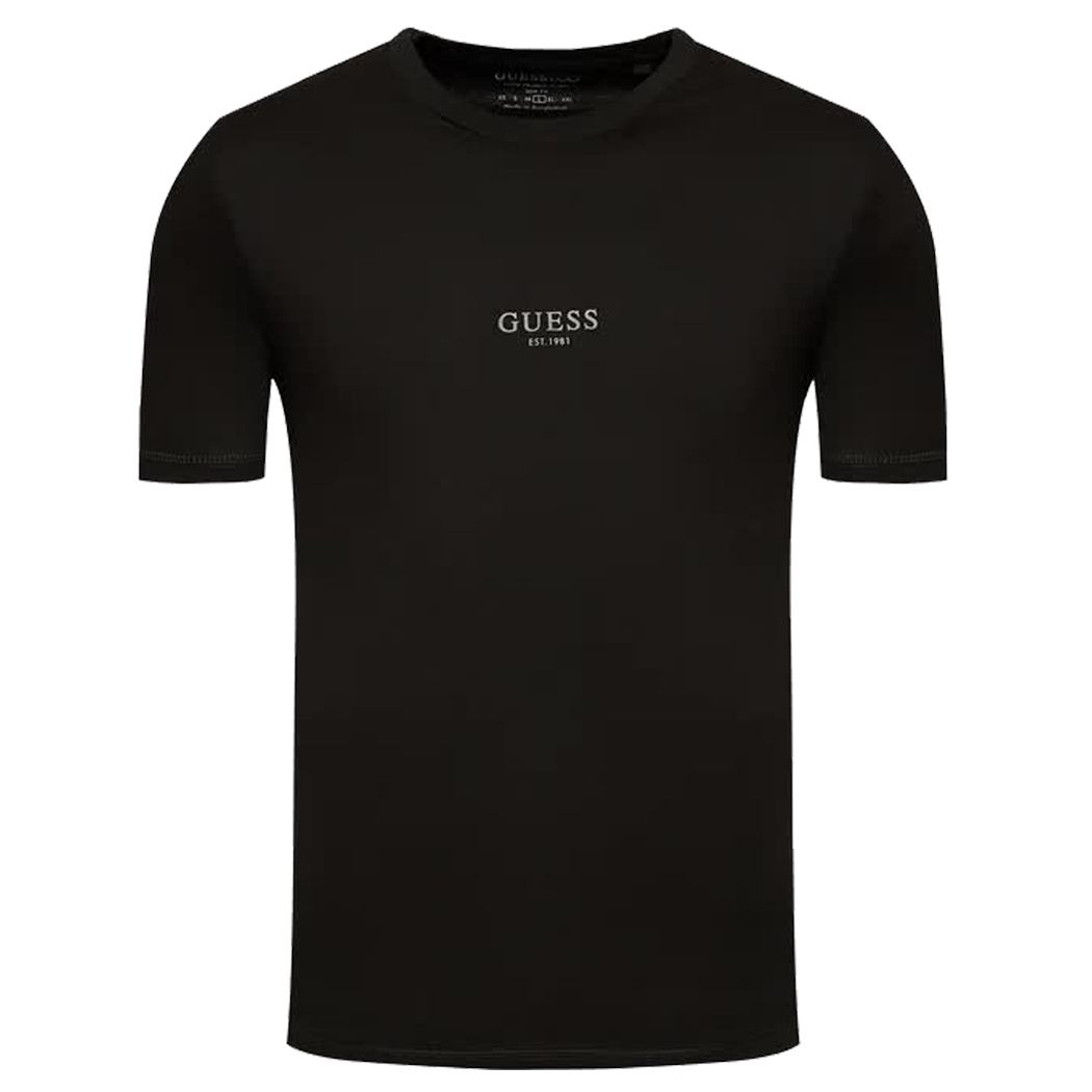 GUESS T-SHIRT UOMO MAGLIA COTONE JERSEY STRETCH LOGO PICCOLO BASIC M2YI72I3Z14