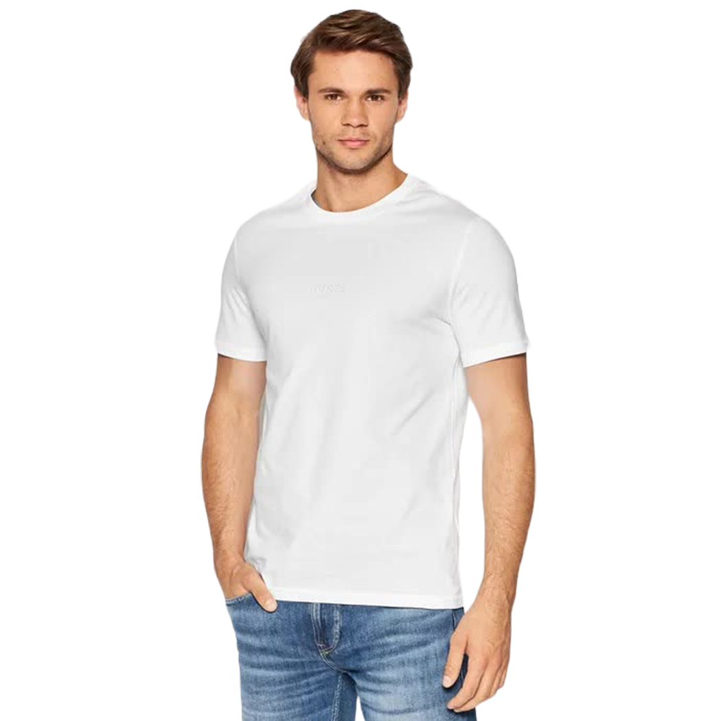 GUESS T-SHIRT UOMO MAGLIA COTONE JERSEY STRETCH LOGO PICCOLO BASIC M2YI72I3Z14