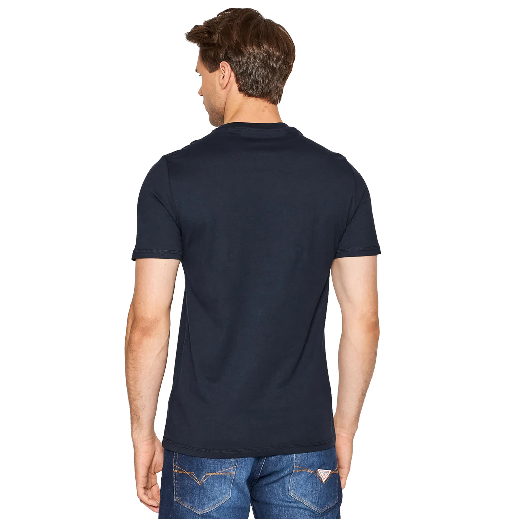 GUESS T-SHIRT UOMO MAGLIA COTONE JERSEY STRETCH LOGO PICCOLO BASIC M2YI72I3Z14
