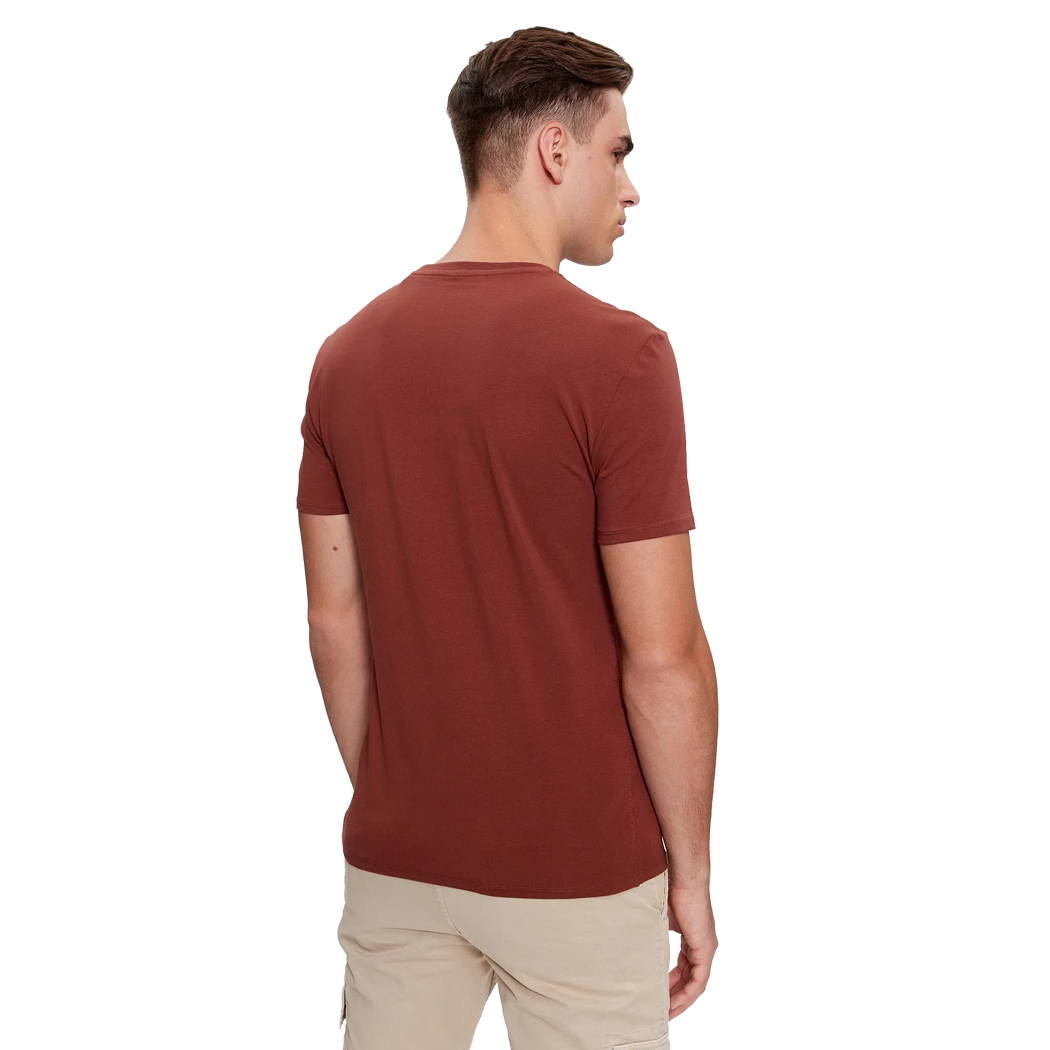 GUESS T-SHIRT UOMO MAGLIA COTONE JERSEY STRETCH LOGO TRIANGOLO BASIC M2YI24J1314