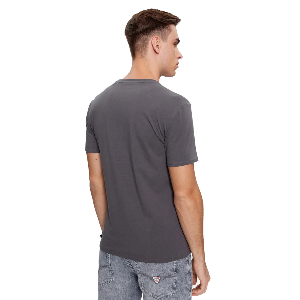 GUESS T-SHIRT UOMO MAGLIA COTONE JERSEY STRETCH LOGO TRIANGOLO BASIC M2YI24J1314