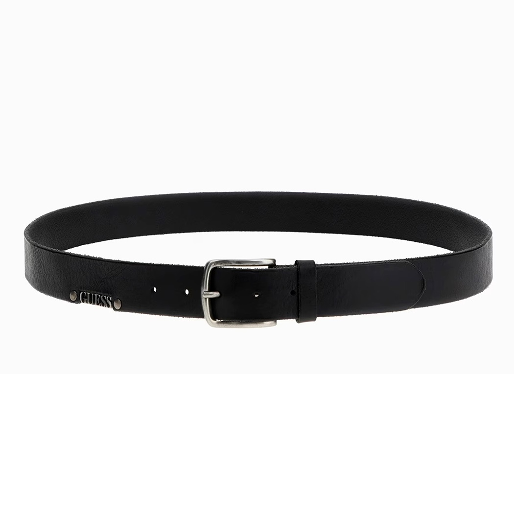 GUESS CINTURA UOMO LOGO METALLICO VERA PELLE FIBBIA BELT BOY CINTA M4RZ06L0U30