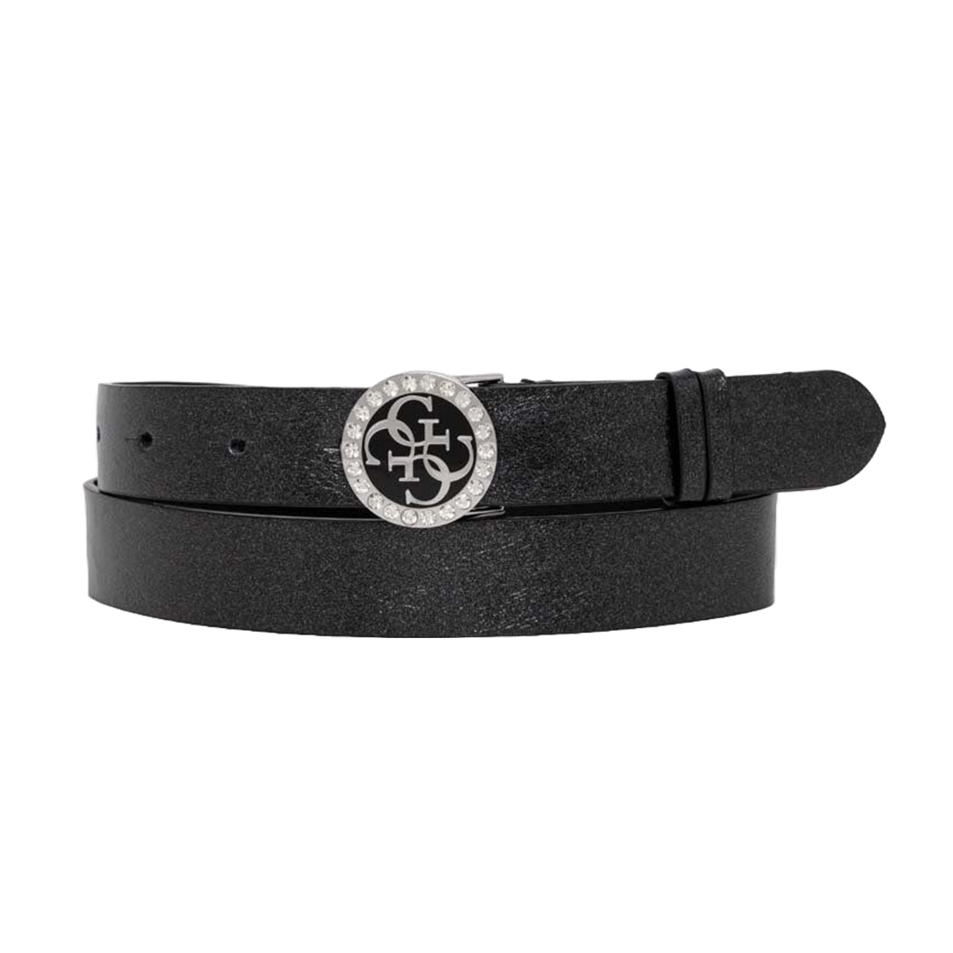 GUESS CINTURA DONNA LUCIDA STRASS BRILLANTINI LOGO FIBBIA CINTA W4RZ00WFT30