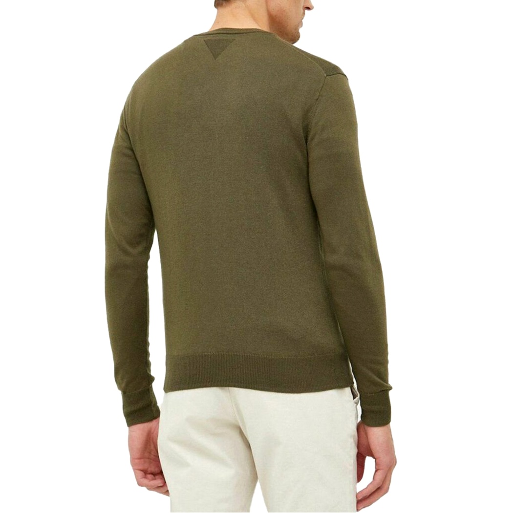 GUESS MAGLIA MAGLIONE GIROCOLLO MISTO LANA PULLOVER UOMO LOGO M3YR03Z3052