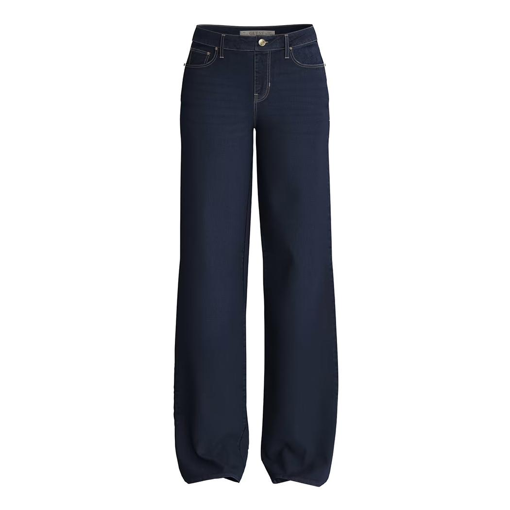 GUESS JEANS PANTALONI DONNA STRETCH WIDE LEG VITA MEDIA PALAZZO W4RA96D5901