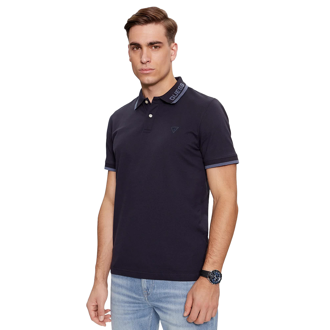 GUESS POLO UOMO T-SHIRT PIQUET COTONE STRETCH MAGLIA ESTATE SPORT M4RP60K7O64