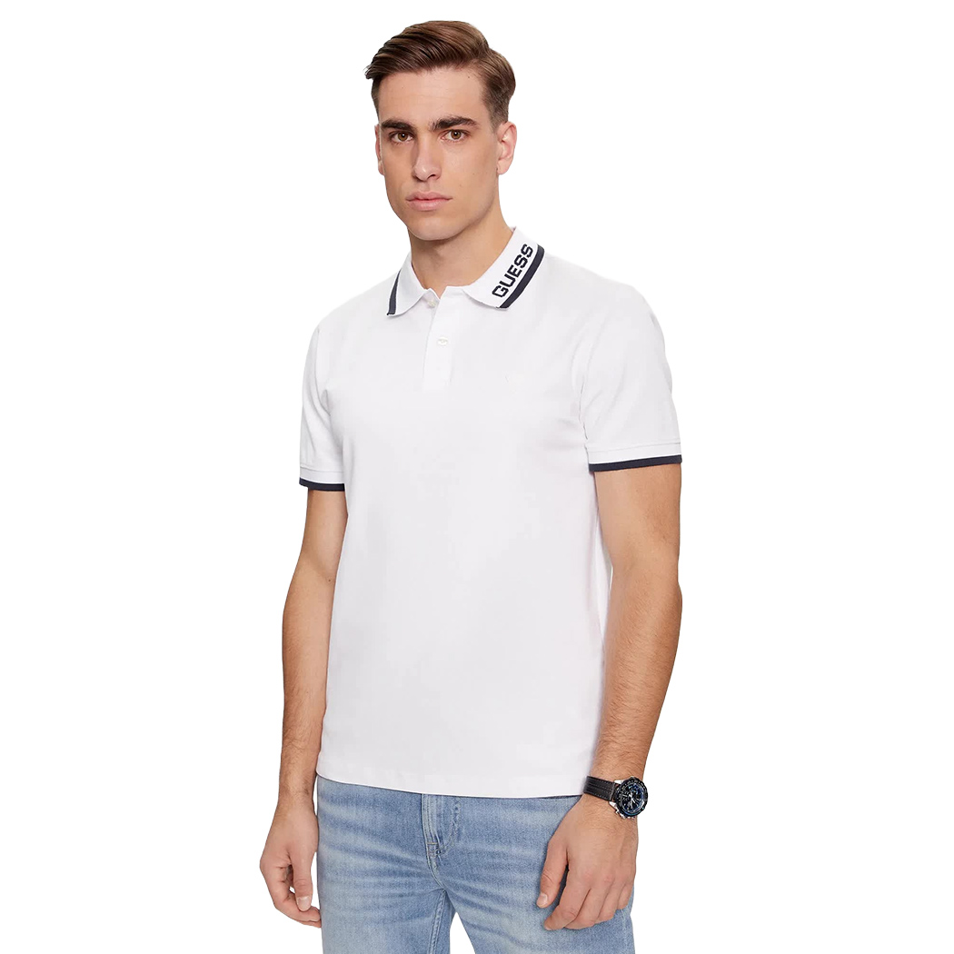 GUESS POLO UOMO T-SHIRT PIQUET COTONE STRETCH MAGLIA ESTATE SPORT M4RP60K7O64