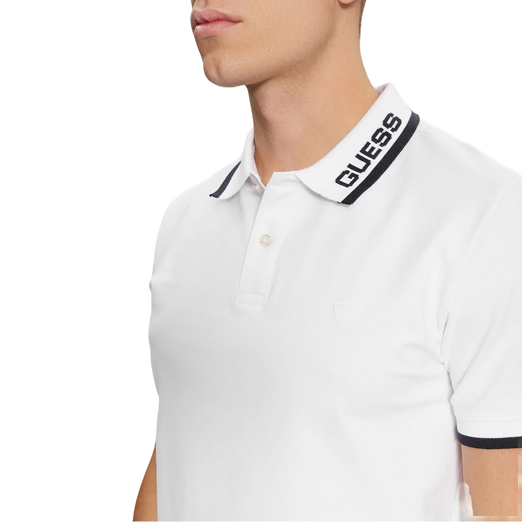 GUESS POLO UOMO T-SHIRT PIQUET COTONE STRETCH MAGLIA ESTATE SPORT M4RP60K7O64