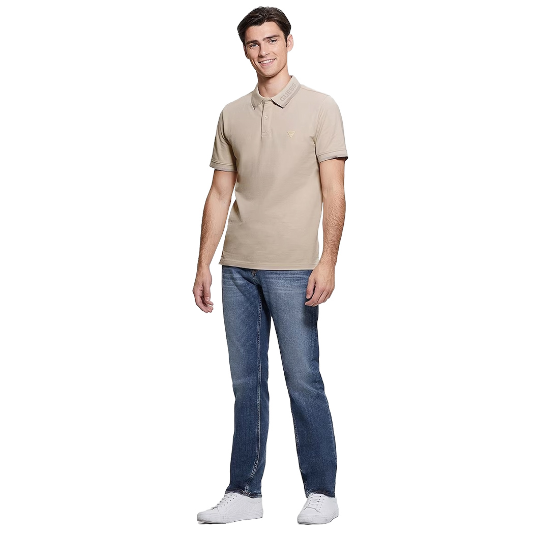 GUESS POLO UOMO T-SHIRT PIQUET COTONE STRETCH MAGLIA ESTATE SPORT M4RP60K7O64