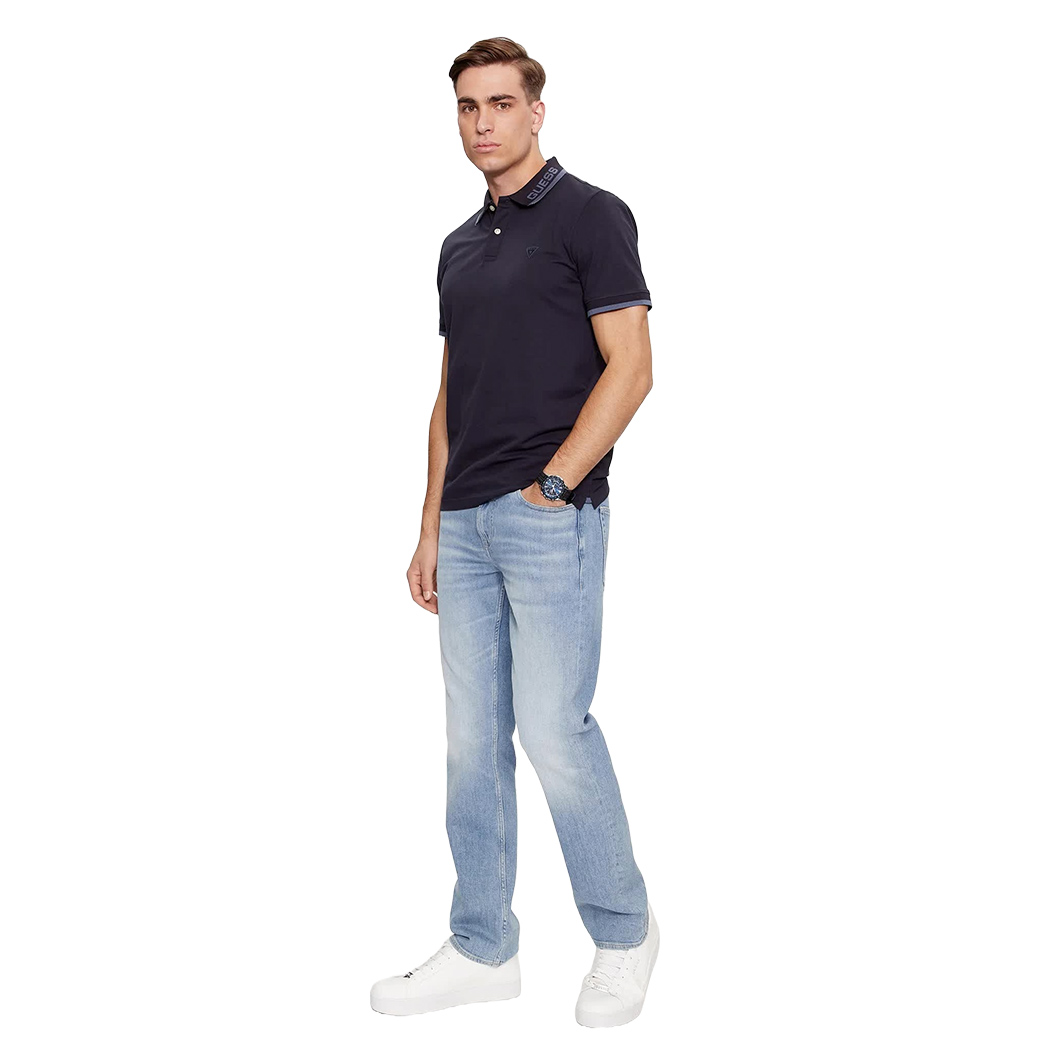 GUESS POLO UOMO T-SHIRT PIQUET COTONE STRETCH MAGLIA ESTATE SPORT M4RP60K7O64