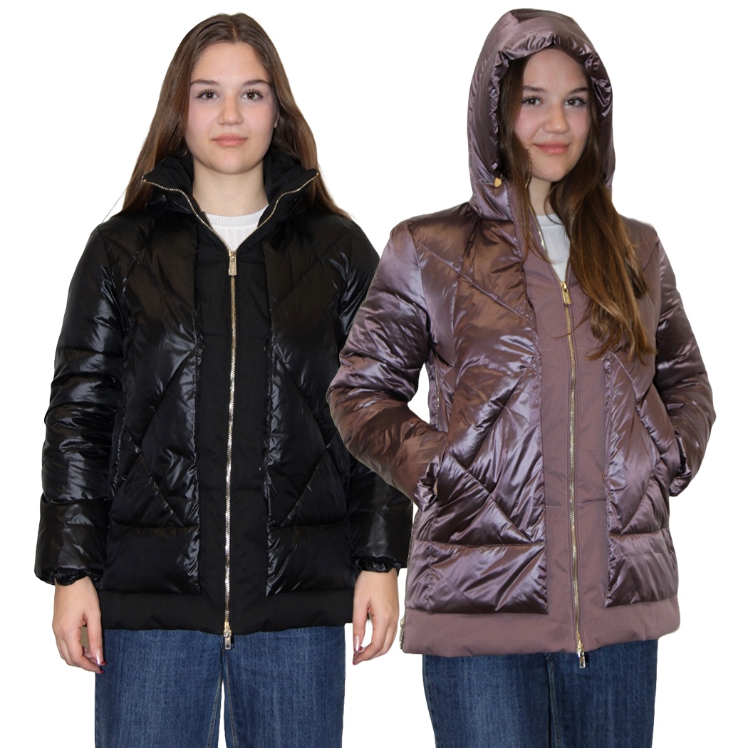 YES-ZEE GIUBBOTTO DONNA GIUBBINO GIACCA TRAPUNTATO FINTO GILET ZIP O008/O100