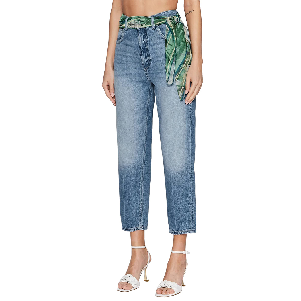 GUESS JEANS PANTALONI 5 TASCHE DONNA GIRL MOM VINTAGE VITA ALTA W4RA21D5912