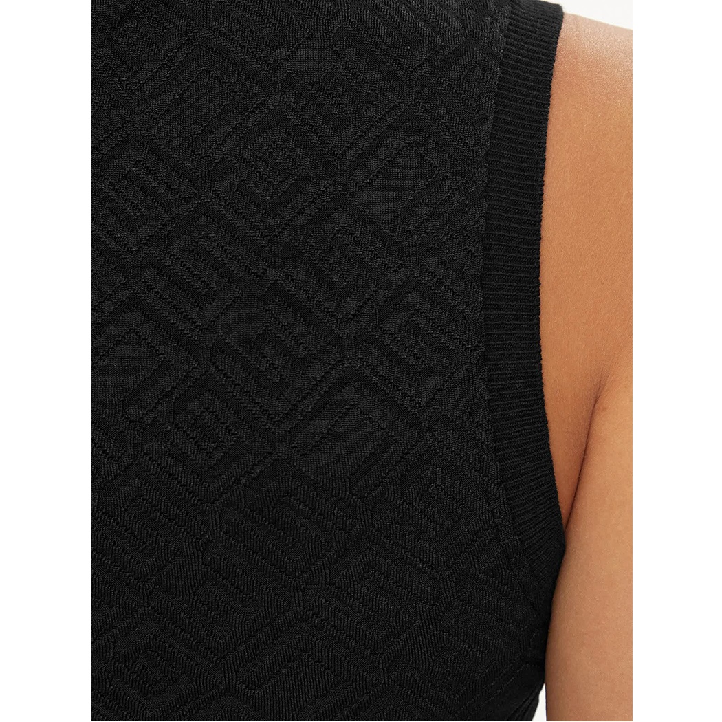 GUESS TOP DONNA CANOTTIERA CANOTTA CORTA MAGLIA LOGATA STRETCH W4GP52KBYN0