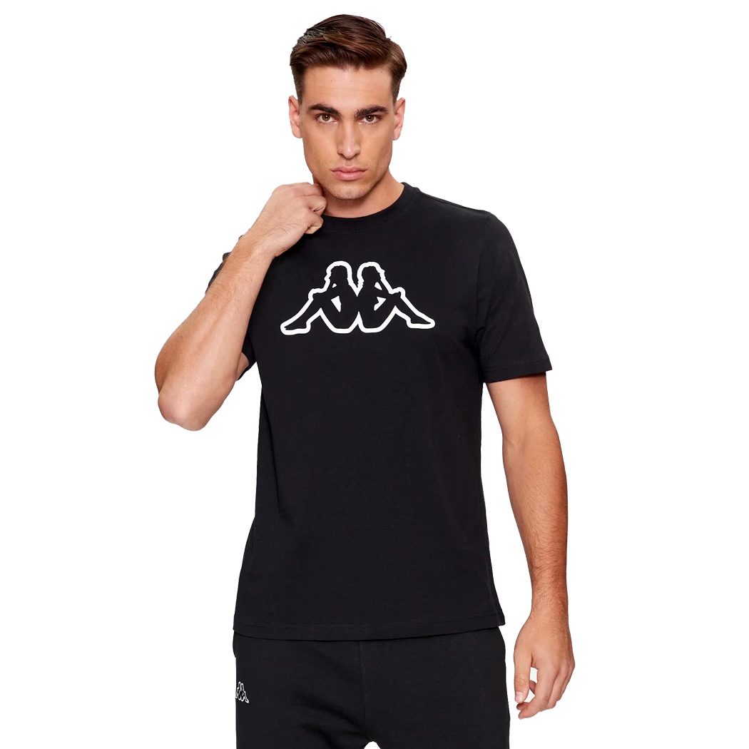 KAPPA T-SHIRT UOMO MAGLIA COTONE JERSEY SPORT REGULAR FIT LOGO CROMEN 303HZ70