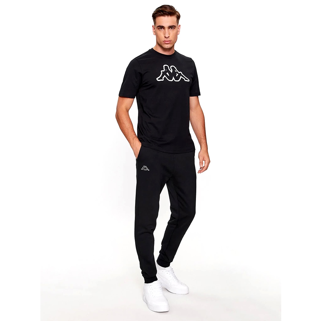 KAPPA T-SHIRT UOMO MAGLIA COTONE JERSEY SPORT REGULAR FIT LOGO CROMEN 303HZ70