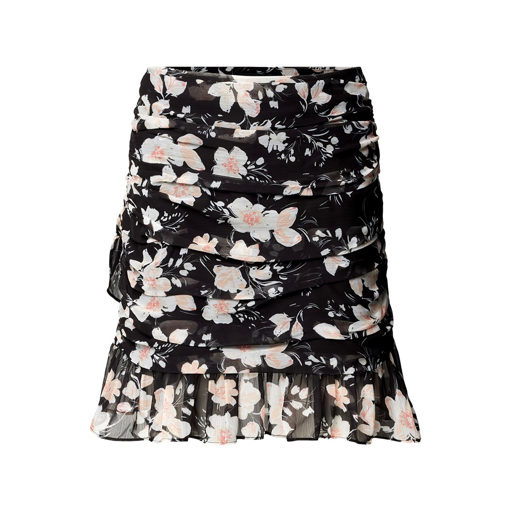 GUESS GONNA MINIGONNA MODA DONNA SKIRT ELEGANTE FIORI TESSUTO CORTA W4GD63WDW82