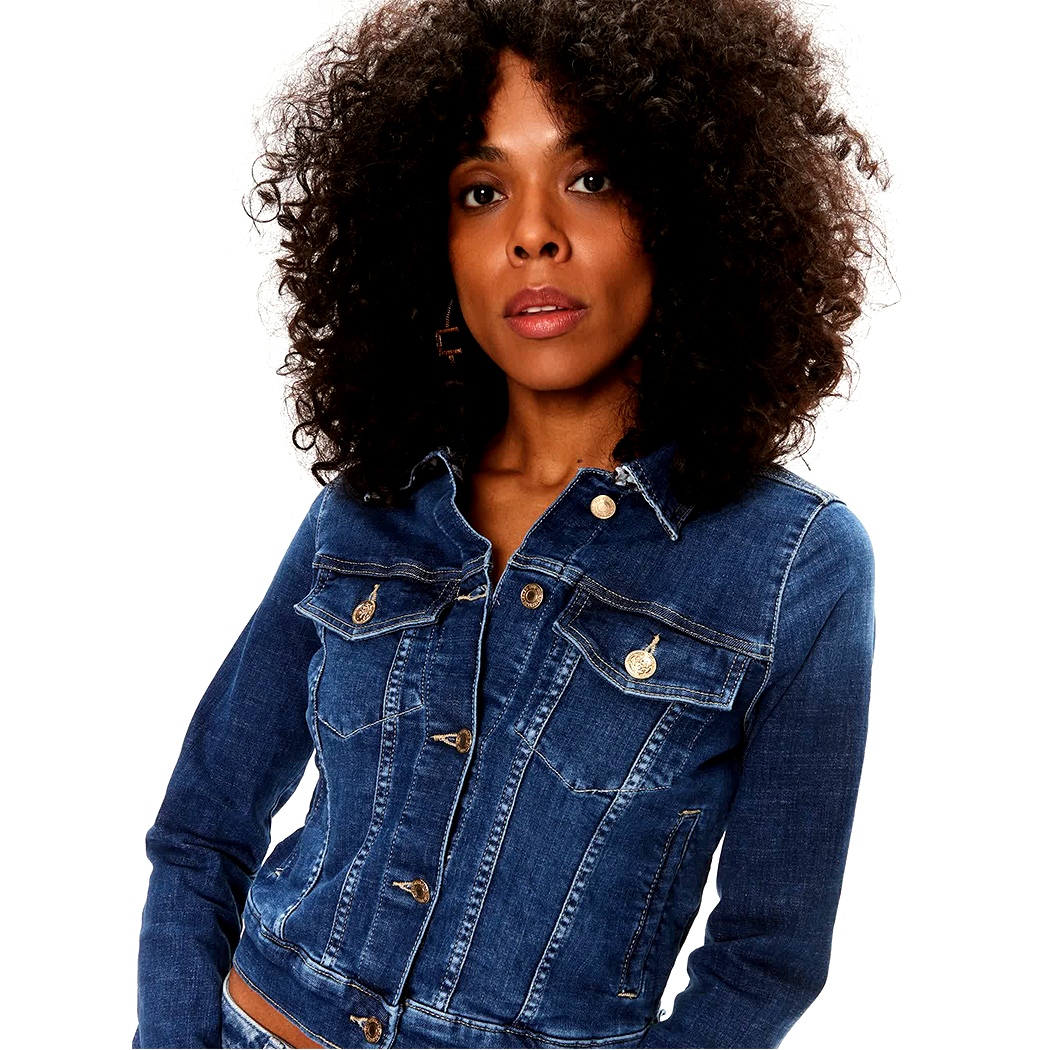 GUESS GIUBBINO DONNA JEANS CORTO GIACCA STRETCH BOTTONI ORO DENIM W4RN01D5921