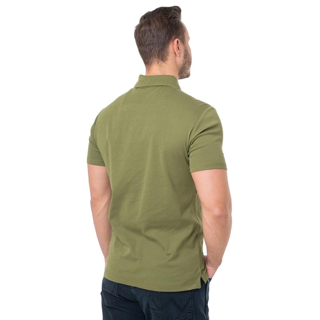 GUESS POLO UOMO T-SHIRT COTONE STRETCH MAGLIA RICAMO ESTATE SPORT M4GP66KC701