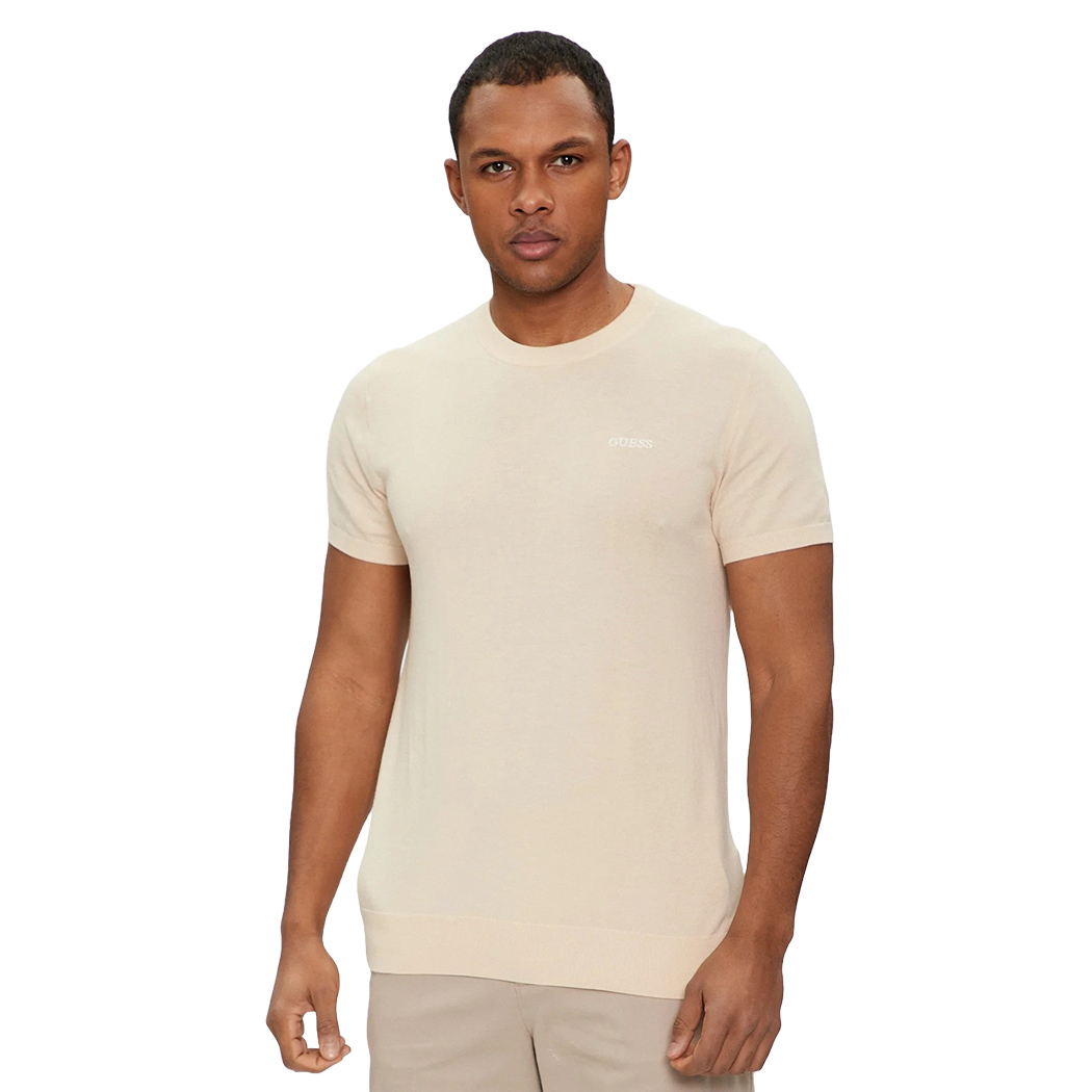 GUESS T-SHIRT UOMO MAGLIA COTONE FILO SETA STRETCH LOGO RICAMATO M4GR05Z3DN1