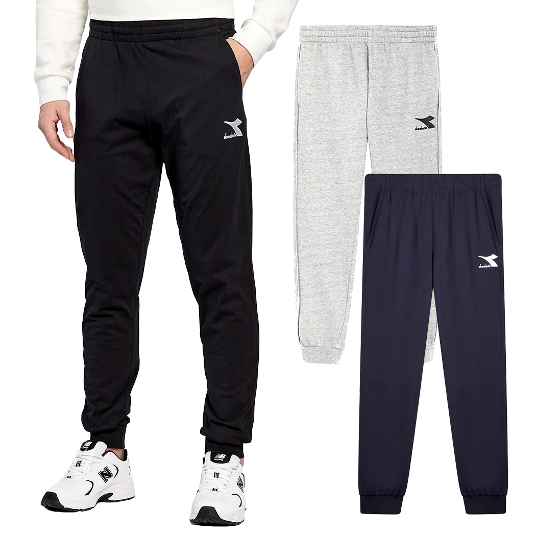 DIADORA PANTS CUFF LIGHT CORE PANTALONI UOMO IN FRESCO COTONE JERSEY 102.179487