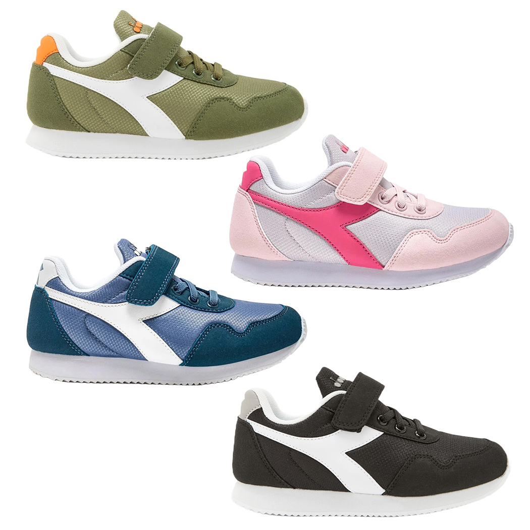 DIADORA SIMPLE RUN PS SCARPE SNEAKERS BAMBINO BAMBINA STRAPPO SPORT 101.179246