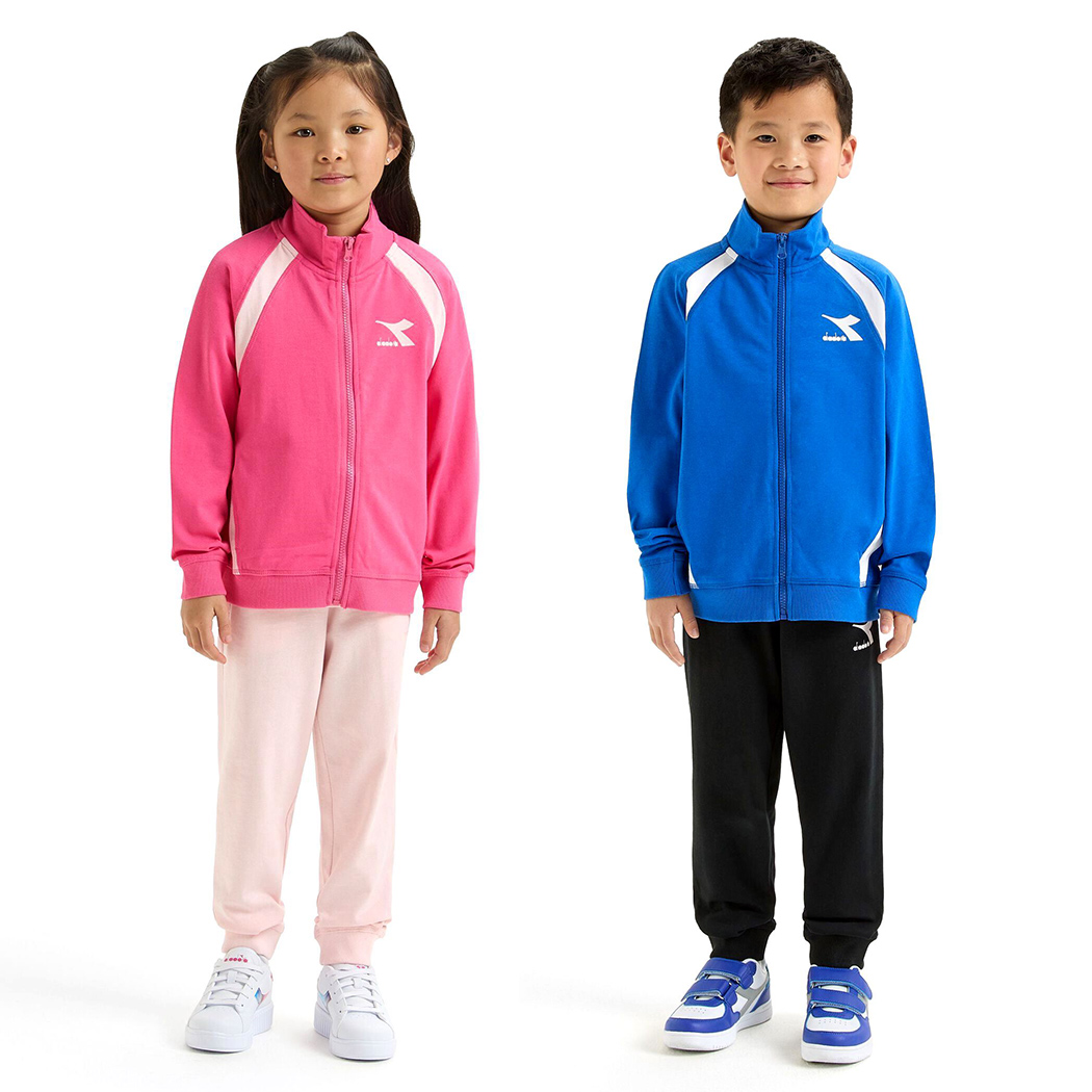 DIADORA JU.TRACKSUIT FZ CORE TUTA FELPA PRIMAVERILE COMPLETO BAMBINI 102.180464