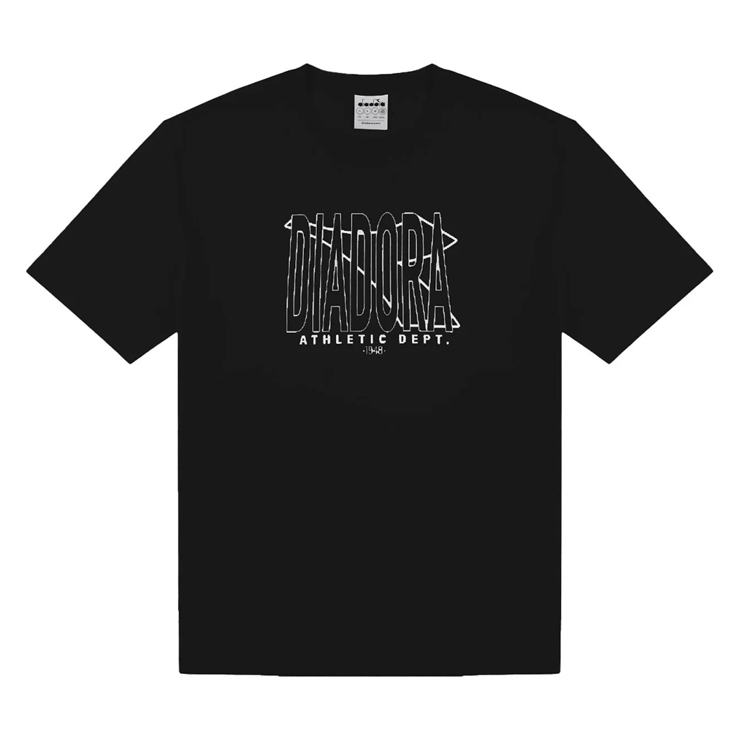 DIADORA T-SHIRT SS TWO TIMES BIG LOGO UOMO MAGLIA COTONE TINTA UNITA 102.180402