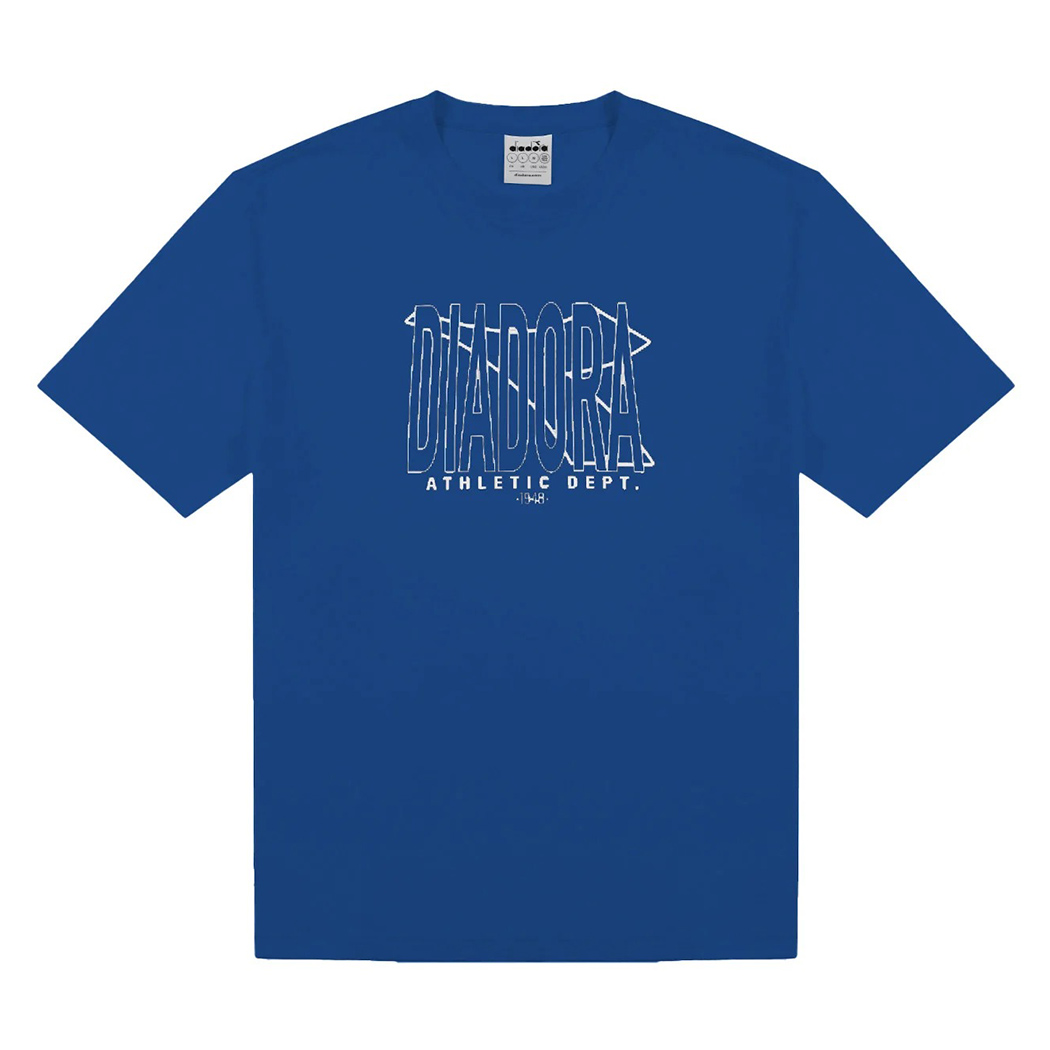 DIADORA T-SHIRT SS TWO TIMES BIG LOGO UOMO MAGLIA COTONE TINTA UNITA 102.180402