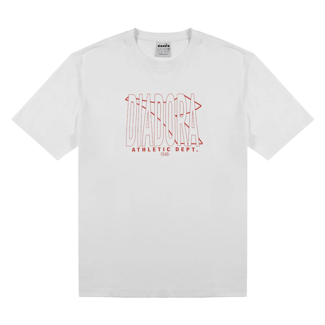 DIADORA T-SHIRT SS TWO TIMES BIG LOGO UOMO MAGLIA COTONE TINTA UNITA 102.180402