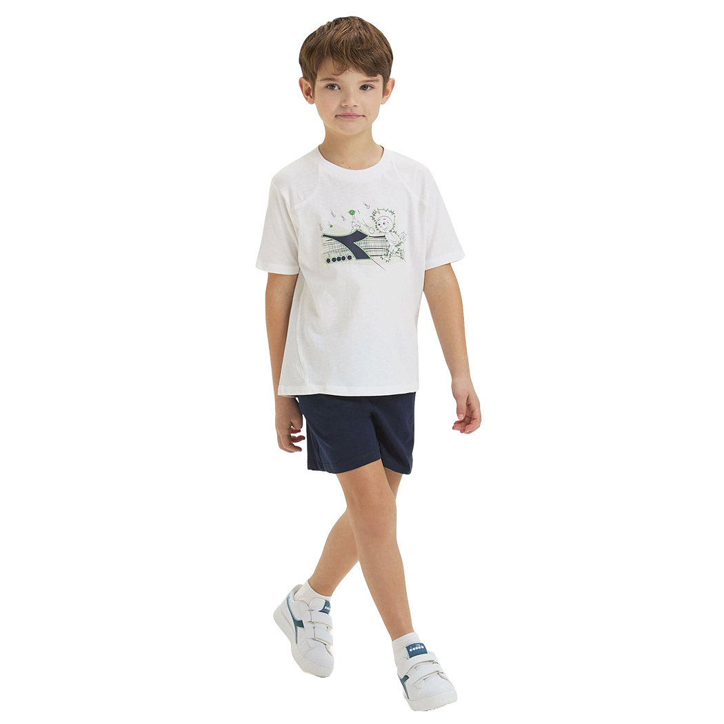 DIADORA JB.SET SS RIDDLE COMPLETO COTONE BAMBINO T-SHIRT PANTALONCINI 102.180456