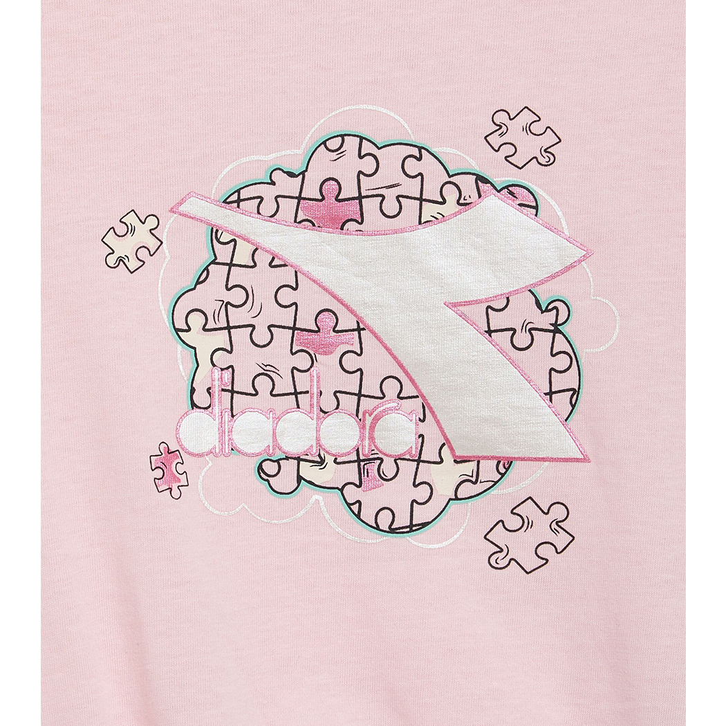 DIADORA JG.SET SS PUZZLES COMPLETO COTONE BIMBA CANOTTA PANTALONCINI 102.180462