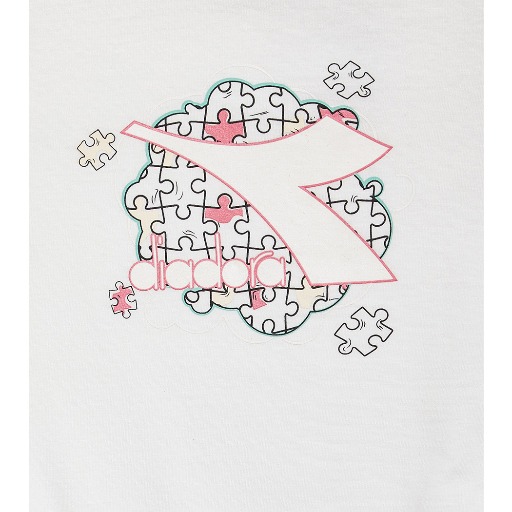 DIADORA JG.SET SS PUZZLES COMPLETO COTONE BIMBA CANOTTA PANTALONCINI 102.180462