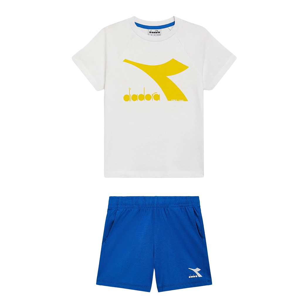 DIADORA JU. SET SS CORE COMPLETO COTONE BAMBINI T-SHIRT PANTALONCINI 102.180603