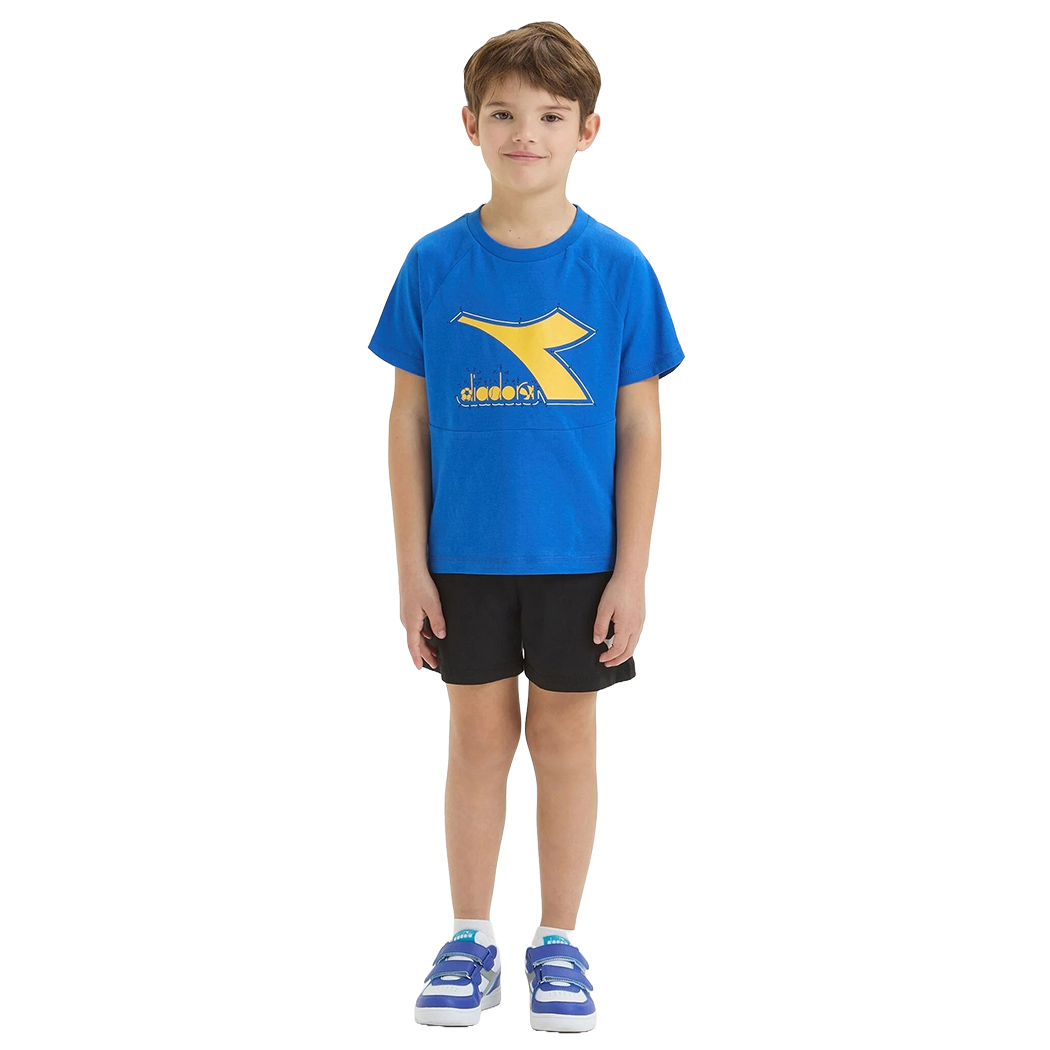 DIADORA JB.SET SS RIDDLE COMPLETO COTONE BAMBINO T-SHIRT PANTALONCINI 102.180455