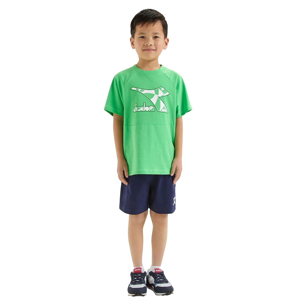 DIADORA JB.SET SS RIDDLE COMPLETO COTONE BAMBINO T-SHIRT PANTALONCINI 102.180455