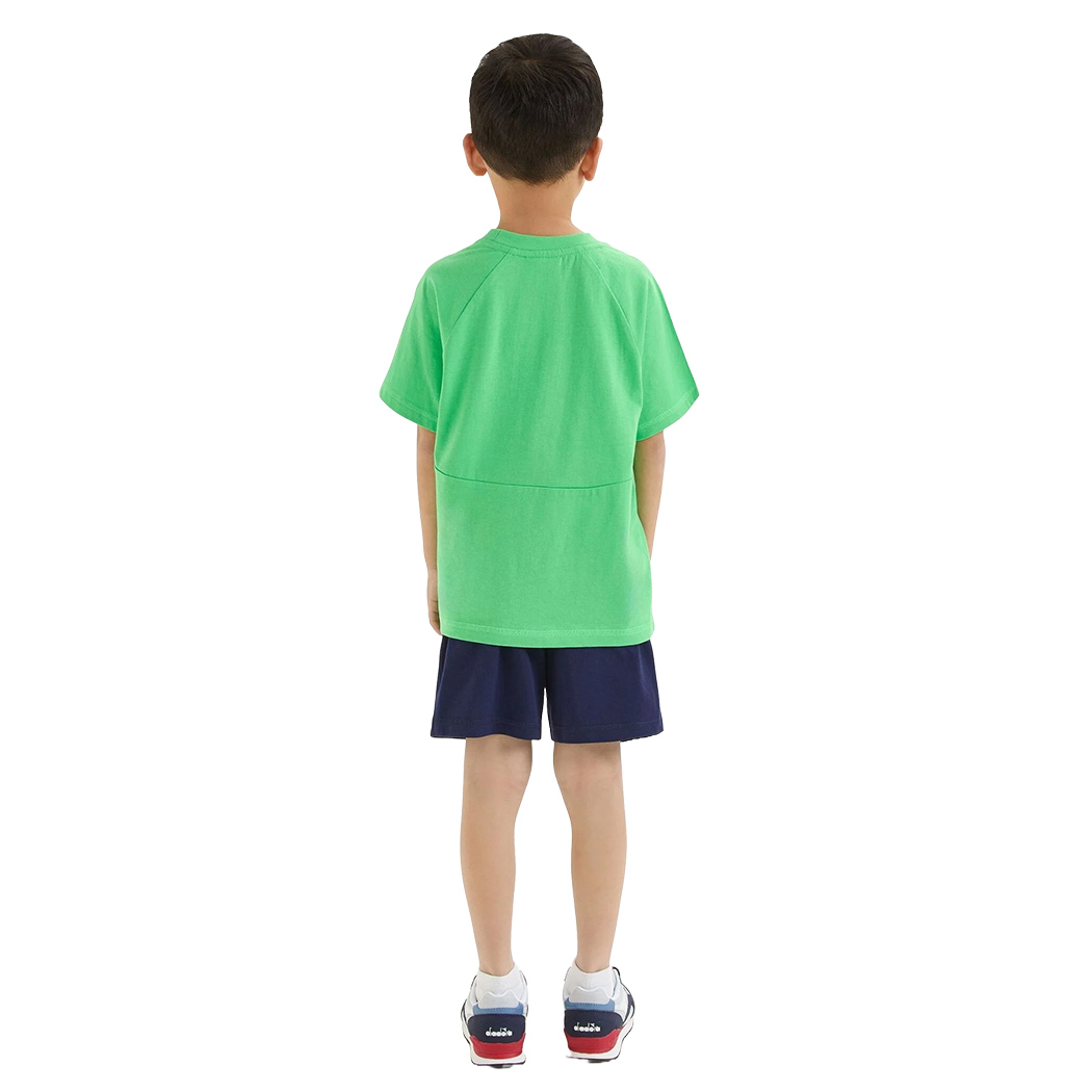 DIADORA JB.SET SS RIDDLE COMPLETO COTONE BAMBINO T-SHIRT PANTALONCINI 102.180455