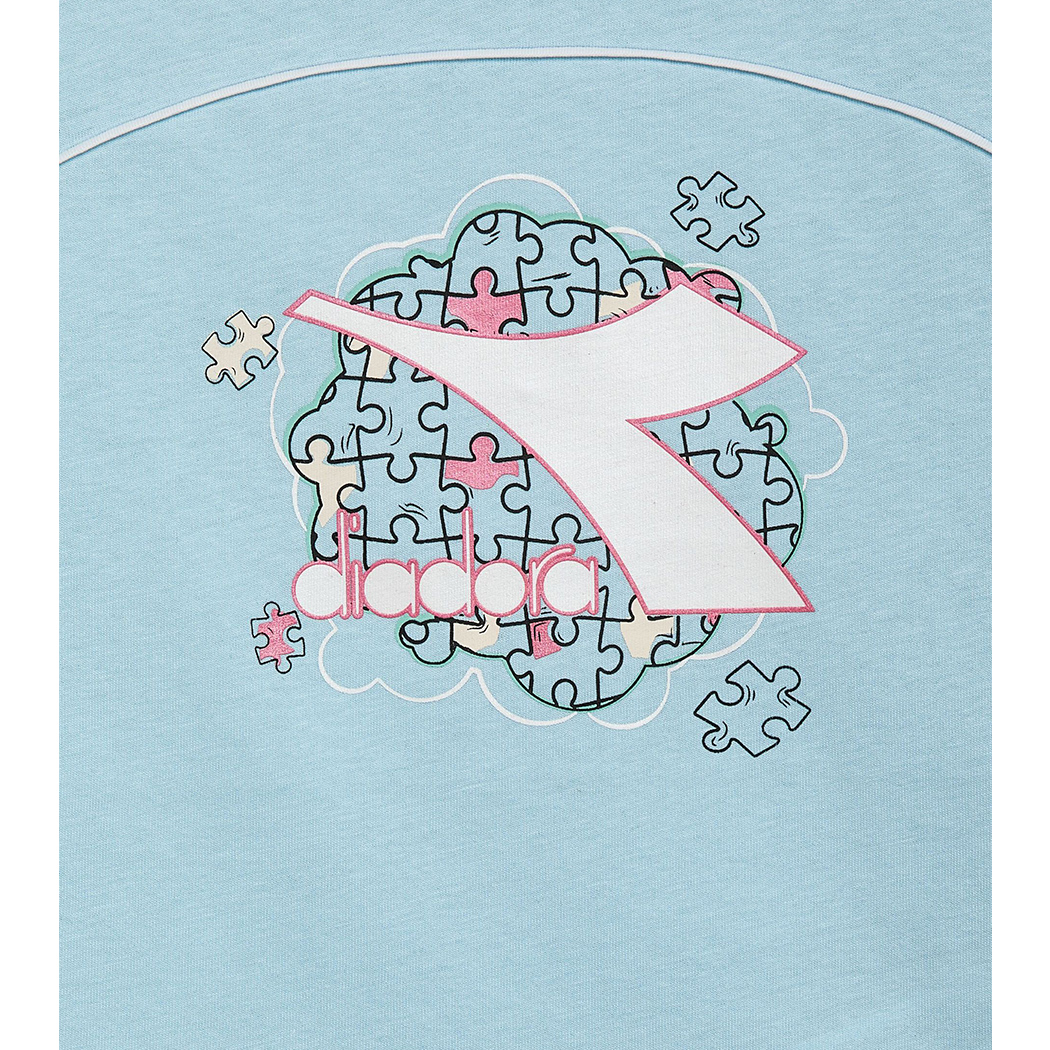 DIADORA JG.T-SHIRT SS PUZZLES MAGLIA BAMBINA COTONE SPORT REGULAR 102.180460