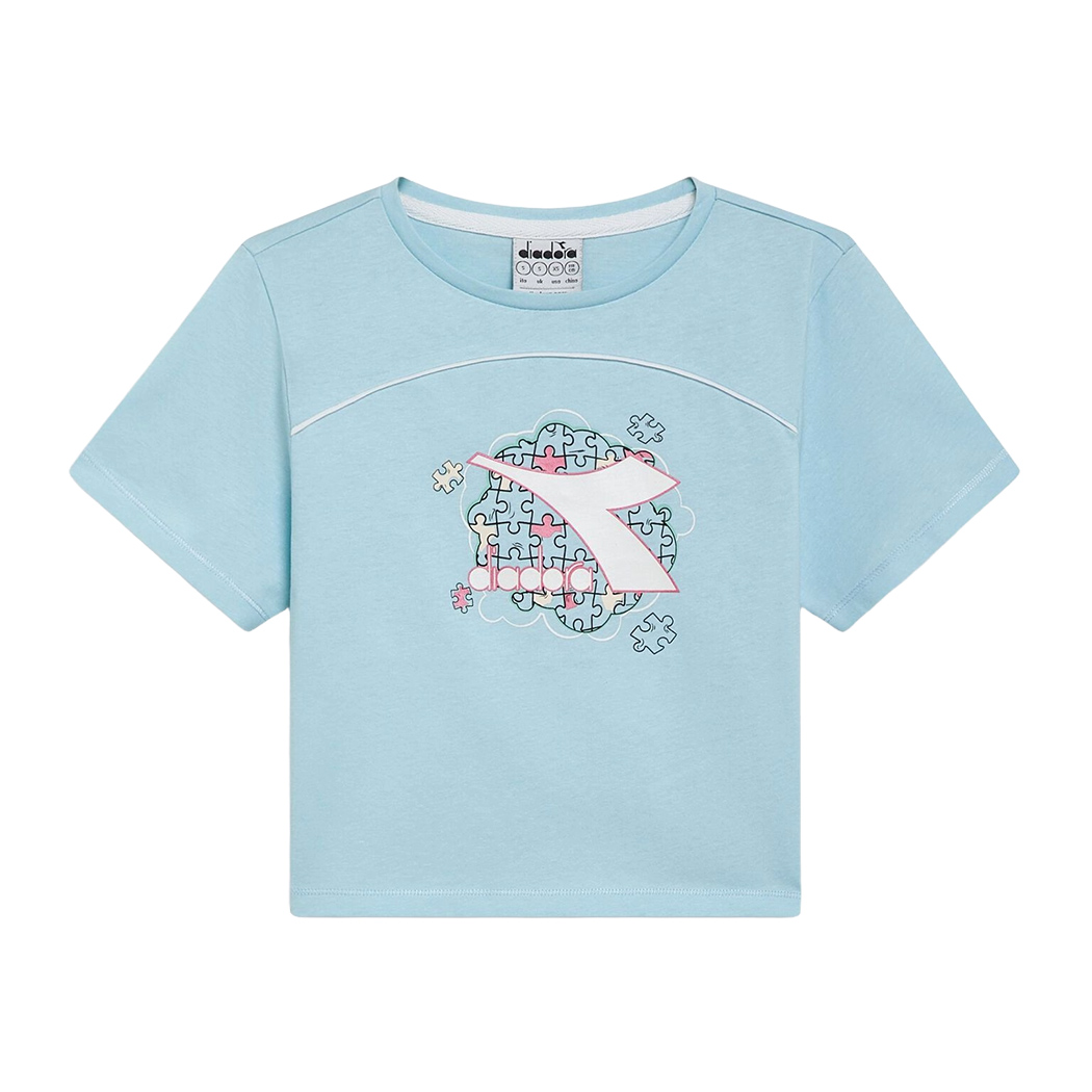 DIADORA JG.T-SHIRT SS PUZZLES MAGLIA BAMBINA COTONE SPORT REGULAR 102.180460