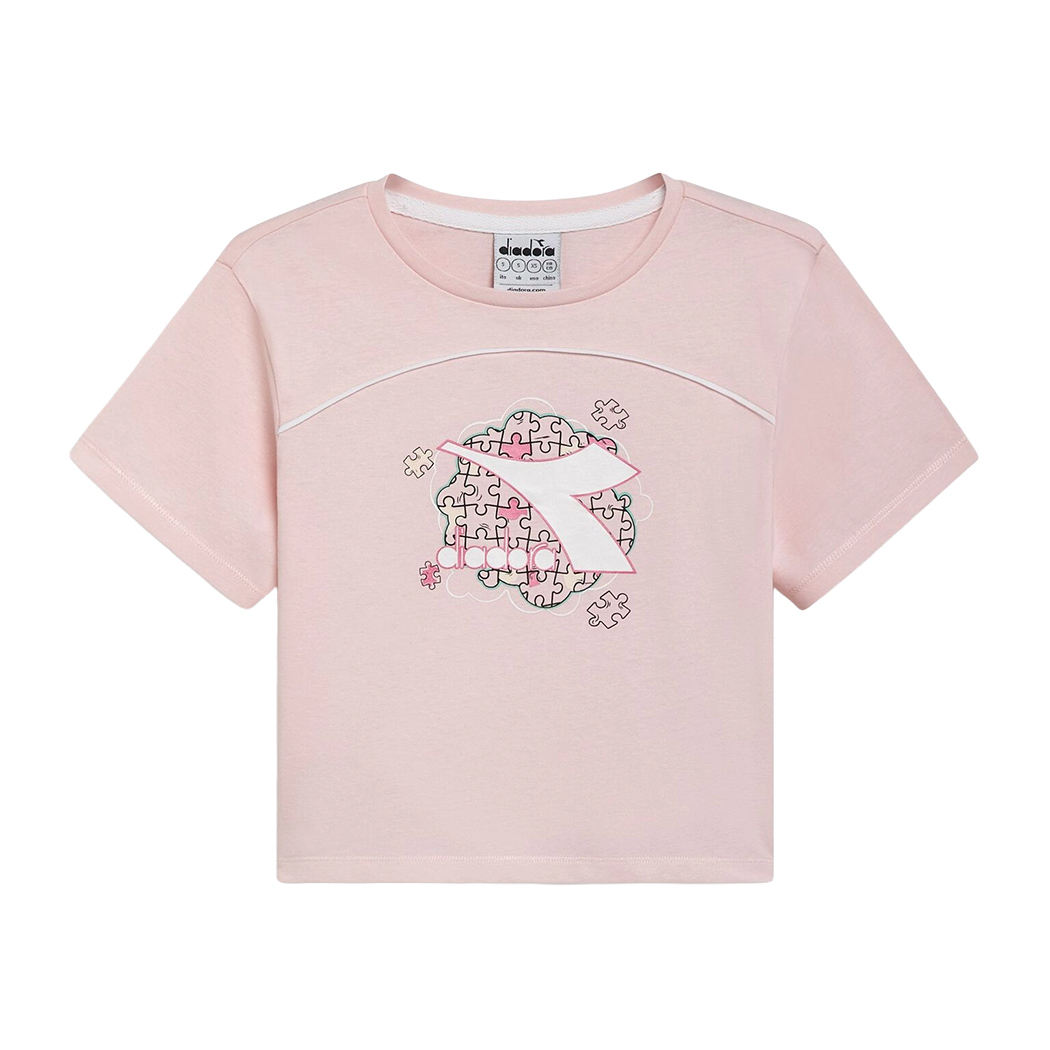 DIADORA JG.T-SHIRT SS PUZZLES MAGLIA BAMBINA COTONE SPORT REGULAR 102.180460