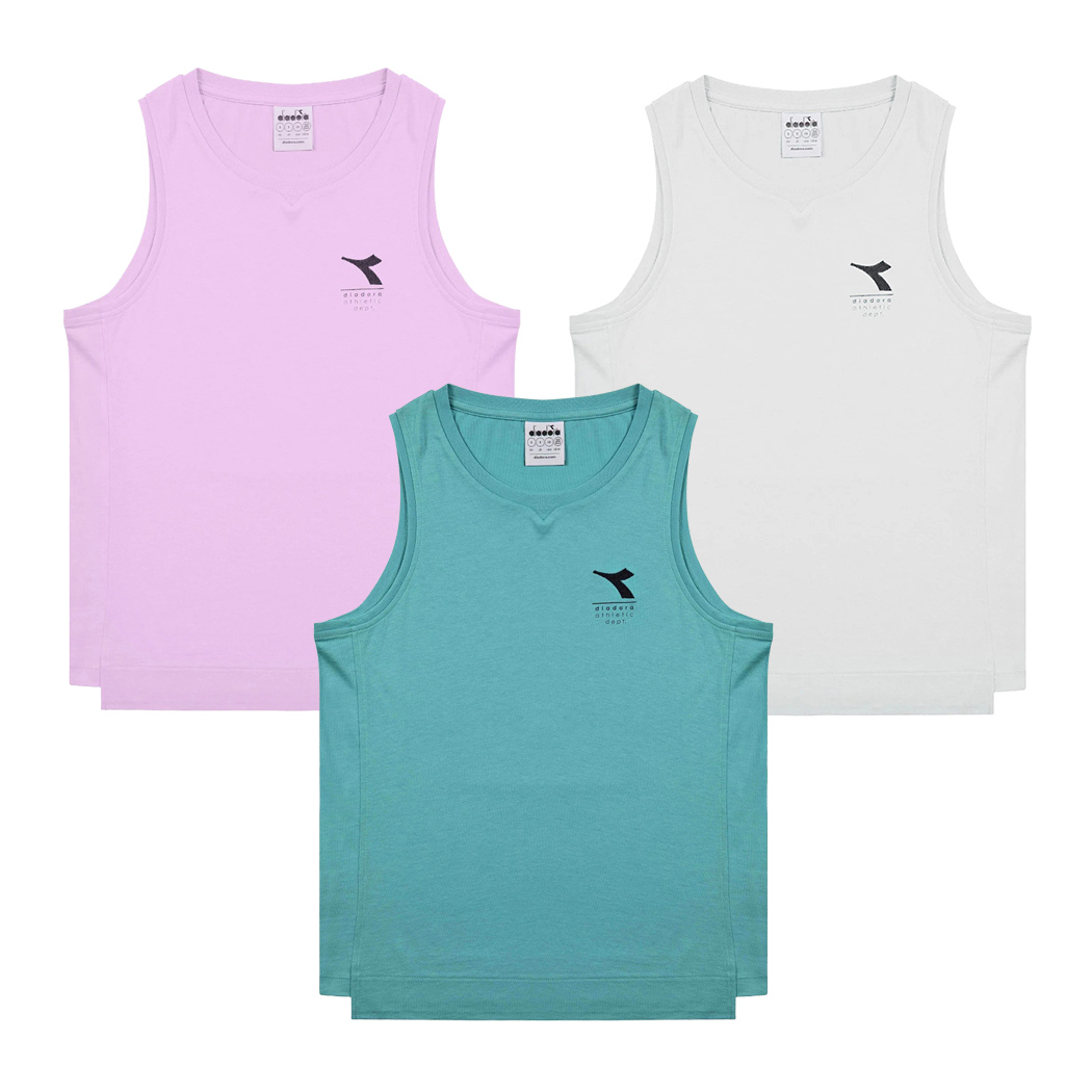 DIADORA L.TANK ESSENTIAL SPORT CANOTTA TOP T-SHIRT DONNA COTONE RUN 102.180384