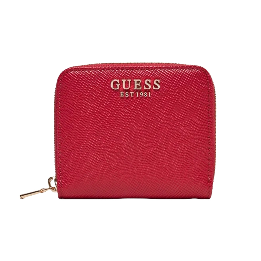 GUESS MINI PORTAFOGLIO LAUREL SAFFIANO WALLET DONNA CARTE BANCONOTE ZIP ZG850037