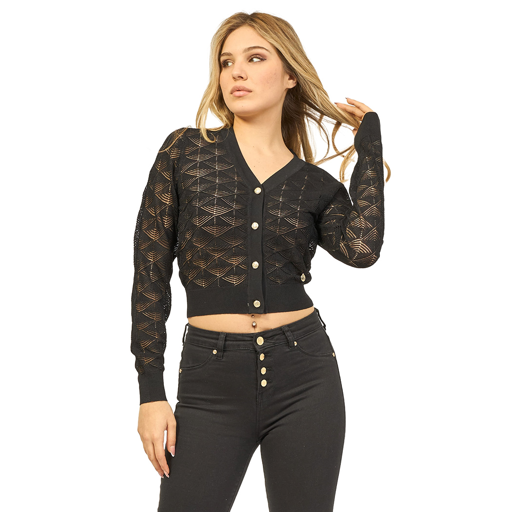 YES-ZEE MAGLIA DONNA CARDIGAN SCOLLO A V GIACCHINA GIRL VISCOSA FILO M438/BZ00