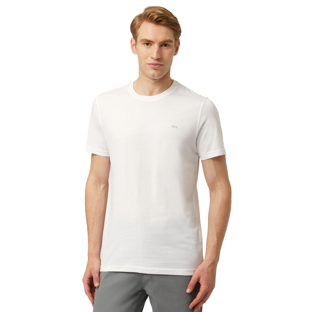 HARMONT E BLAINE T-SHIRT UOMO MAGLIA COTONE STRETCH LOGO RICAMATO IN1001