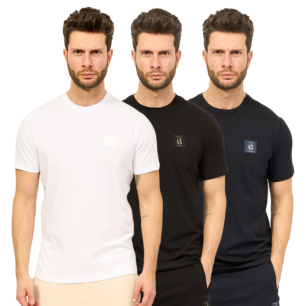 ARMANI EXCHANGE T-SHIRT REGULAR FIT COTONE UOMO BOY LOGO MAN 8NZTPRZJH4Z