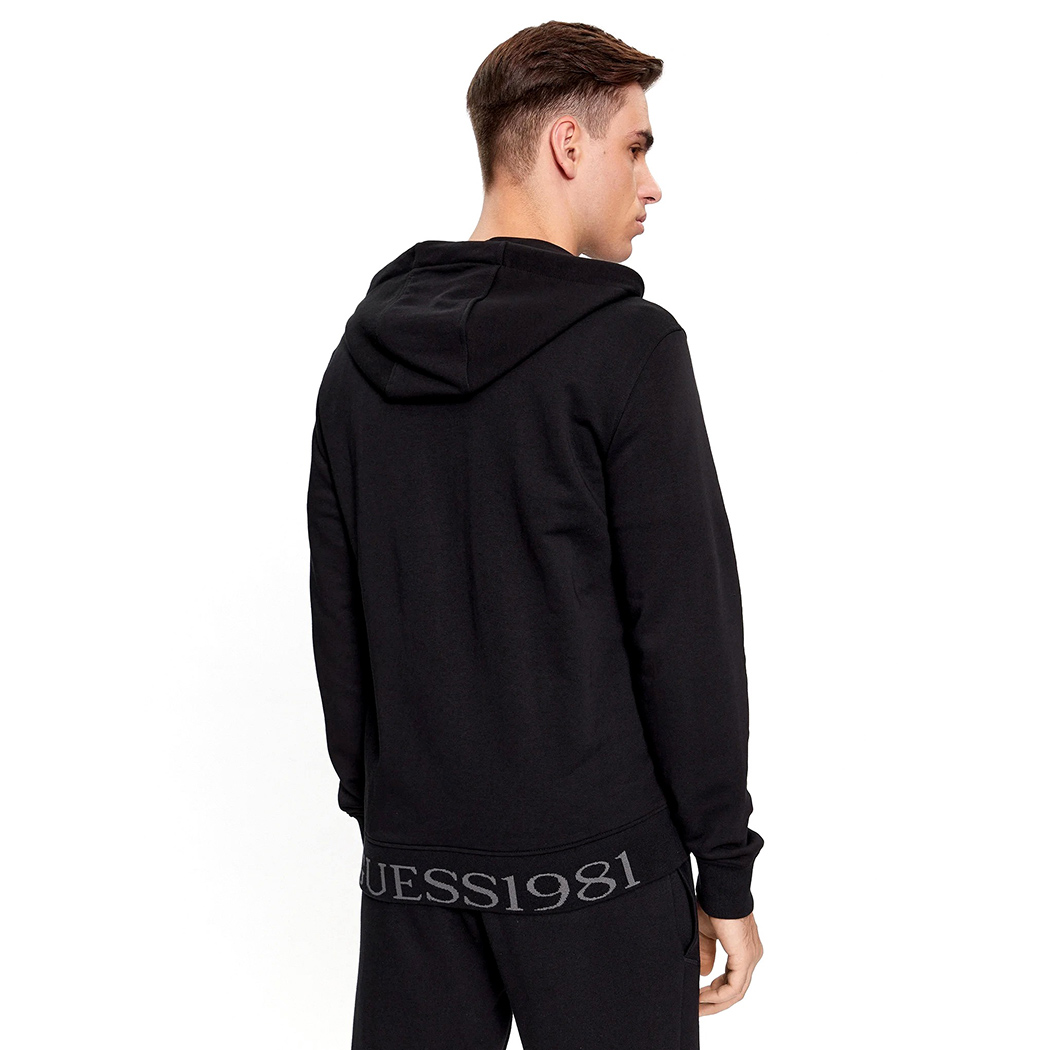 GUESS FELPA UOMO PRIMAVERILE GARZATA FULL ZIP CAPPUCCIO MAGLIA SPORT M4RQ48KBK32